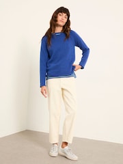 FatFace Sophia Cobalt Blue Knitted Slub Jumper - Image 3 of 6