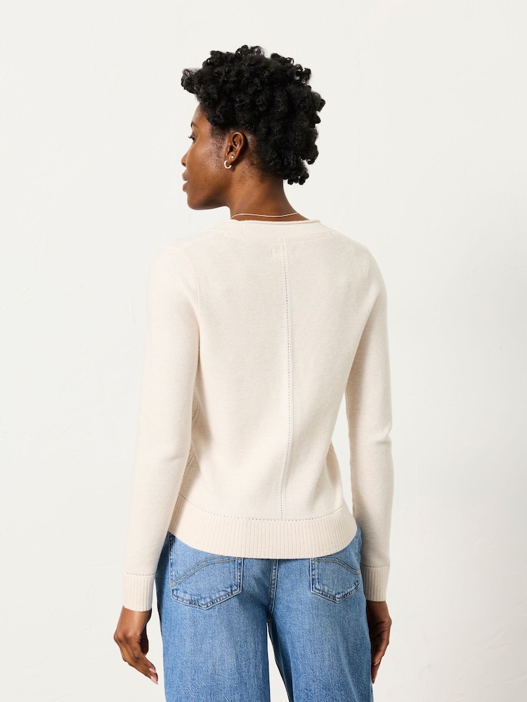 FatFace Lucee Oatmeal Knitted Cardigan - Image 2 of 6