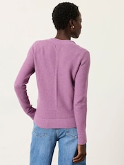 FatFace Lucee Purple Knitted Cardigan - Image 2 of 6