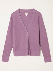 FatFace Lucee Purple Knitted Cardigan - Image 6 of 6