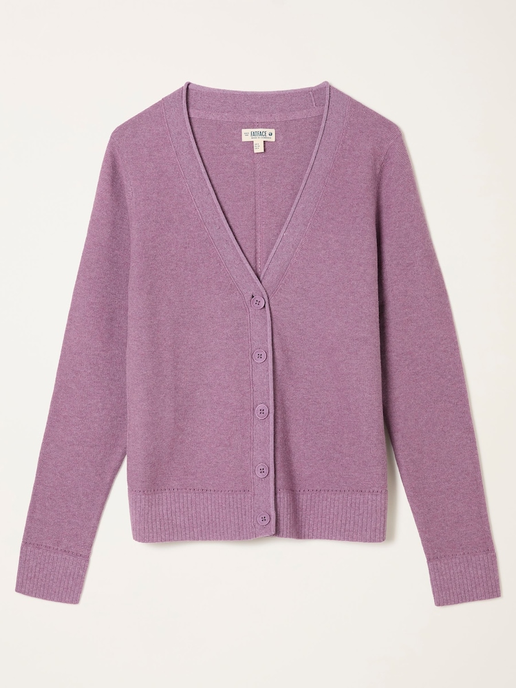 FatFace Lucee Purple Knitted Cardigan - Image 6 of 6 FatFace Lucee Purple Knitted Cardigan - Image 6 of 6