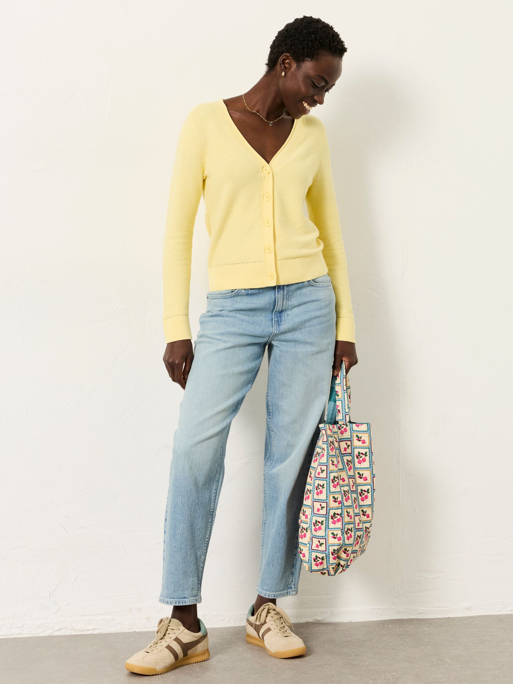Buy FatFace Lucee Yellow Knitted Cardigan from the Next UK online shop