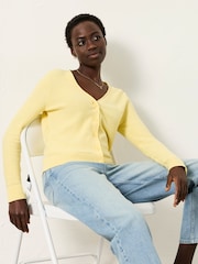 FatFace Lucee Yellow Knitted Cardigan - Image 4 of 6