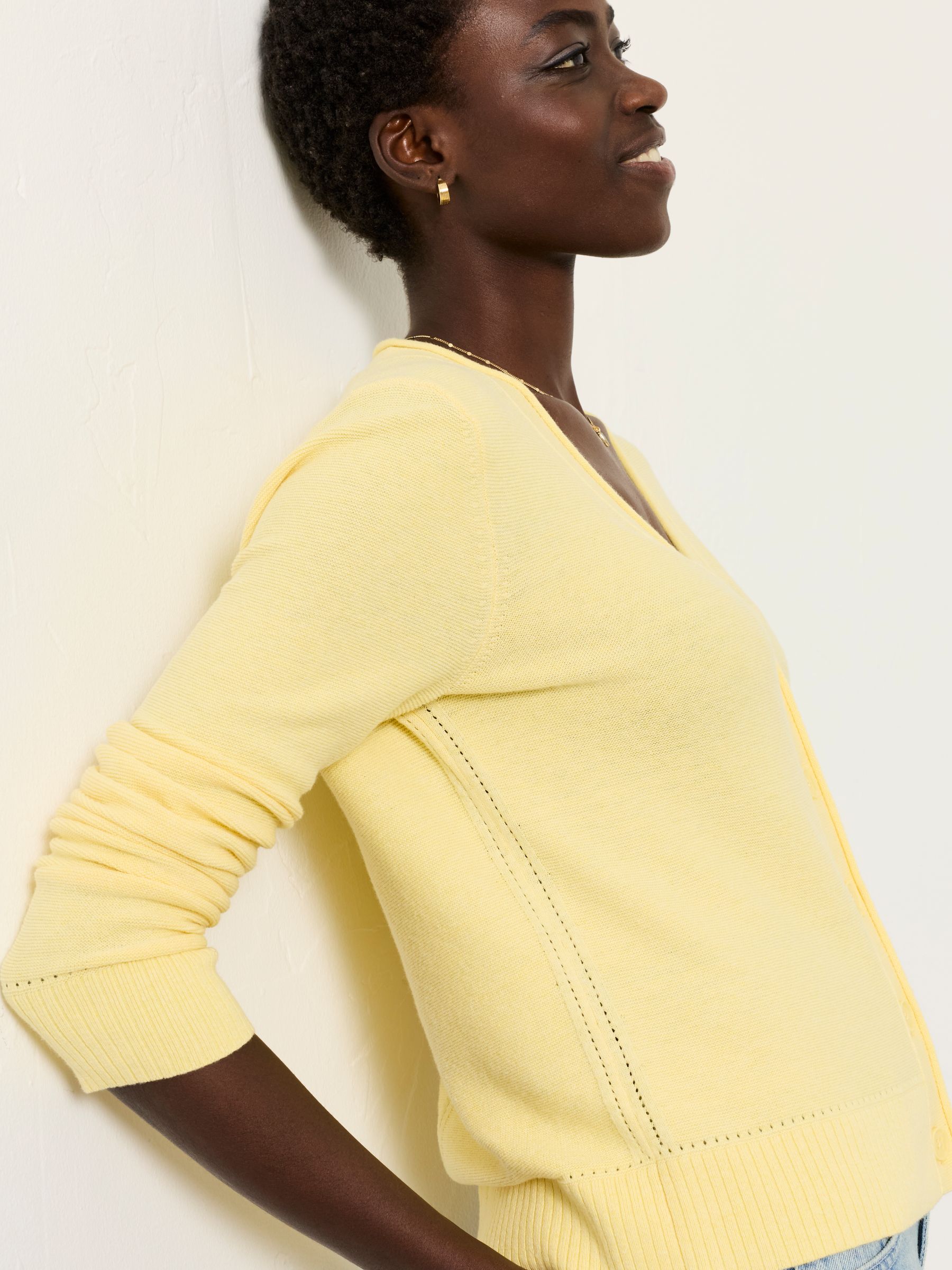 Buy FatFace Lucee Yellow Knitted Cardigan from the Next UK online shop