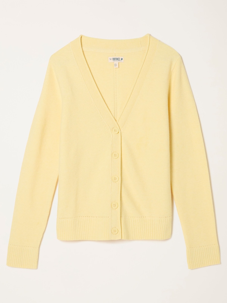 FatFace Lucee Yellow Knitted Cardigan - Image 6 of 6 FatFace Lucee Yellow Knitted Cardigan - Image 6 of 6