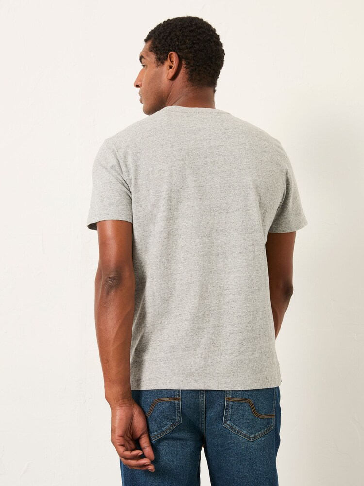 FatFace Light Grey First Up Last Off T-Shirt - Image 2 of 6 FatFace Light Grey First Up Last Off T-Shirt - Image 2 of 6