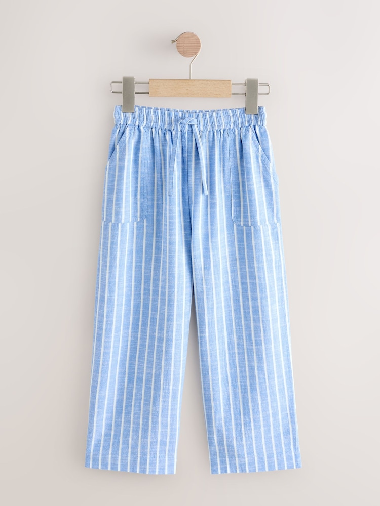 Blue Wide Leg Stripe Trousers (3-16yrs) - Image 1 of 4