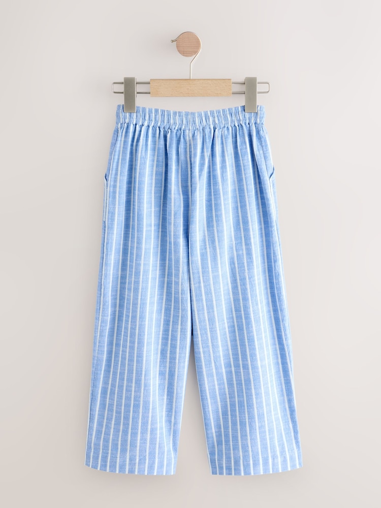 Blue Wide Leg Stripe Trousers (3-16yrs) - Image 2 of 4