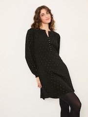 FatFace Jesse Black Metallic Dress - Image 1 of 5