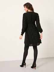 FatFace Jesse Black Metallic Dress - Image 2 of 5