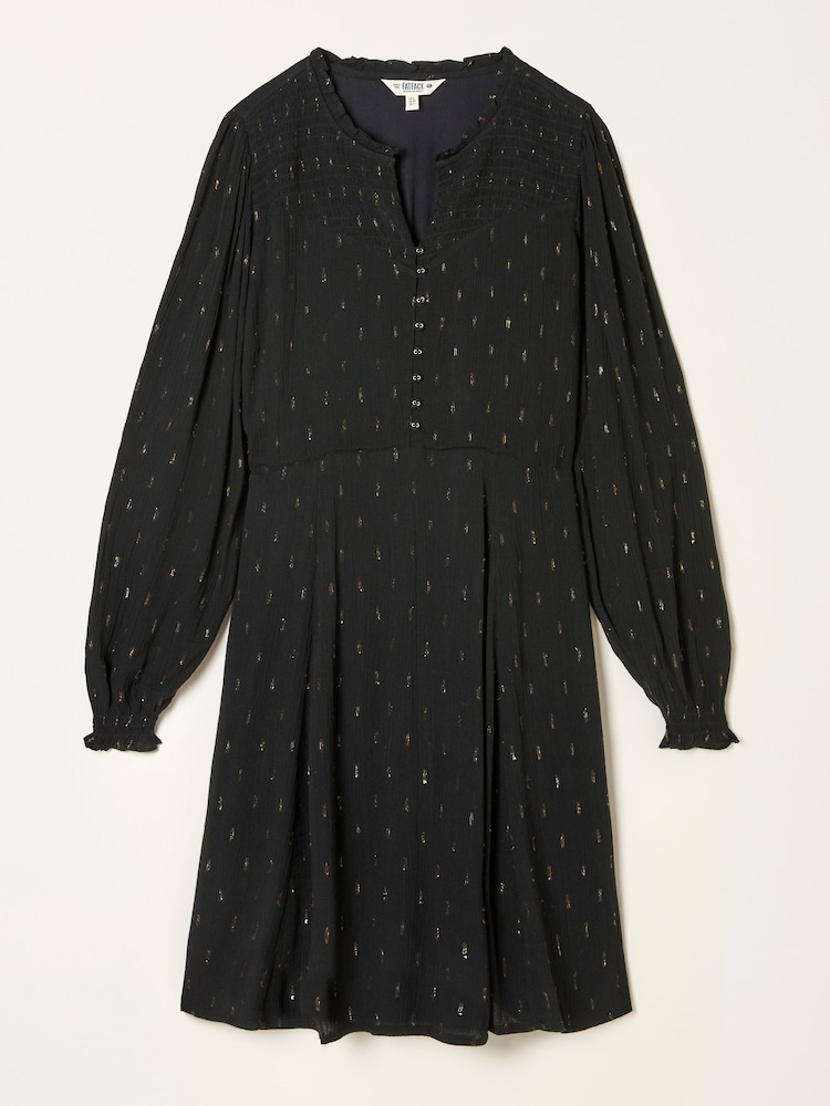 FatFace Jesse Black Metallic Dress - Image 5 of 5