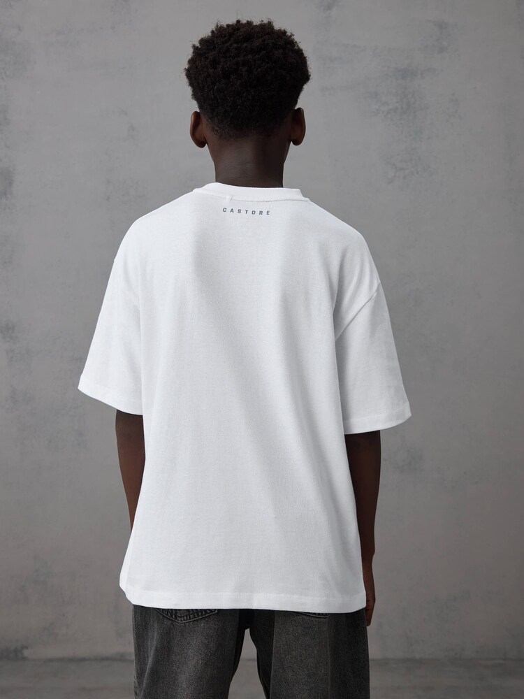 Castore White Logo Oversized Short Sleeve Cotton T-Shirt - Image 2 of 7