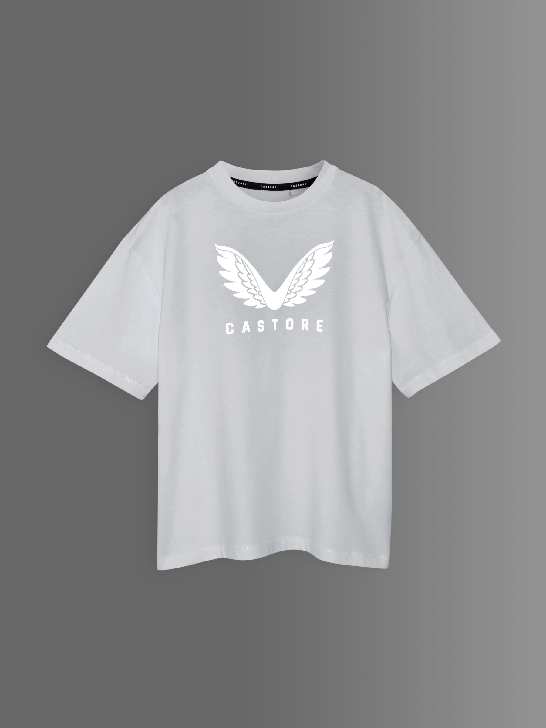 Buy Castore White Logo Oversized Short Sleeve Cotton T-Shirt from