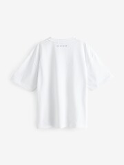 Castore White Logo Oversized Short Sleeve Cotton T-Shirt - Image 6 of 7