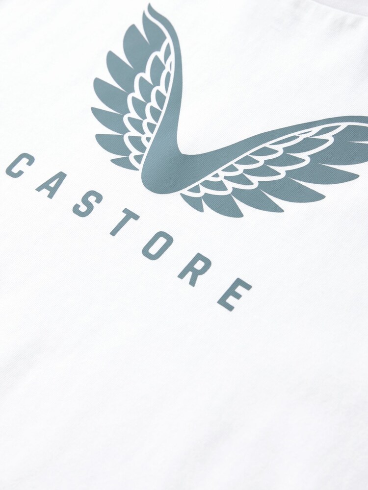 Castore White Logo Oversized Short Sleeve Cotton T-Shirt - Image 7 of 7 Castore White Logo Oversized Short Sleeve Cotton T-Shirt - Image 7 of 7