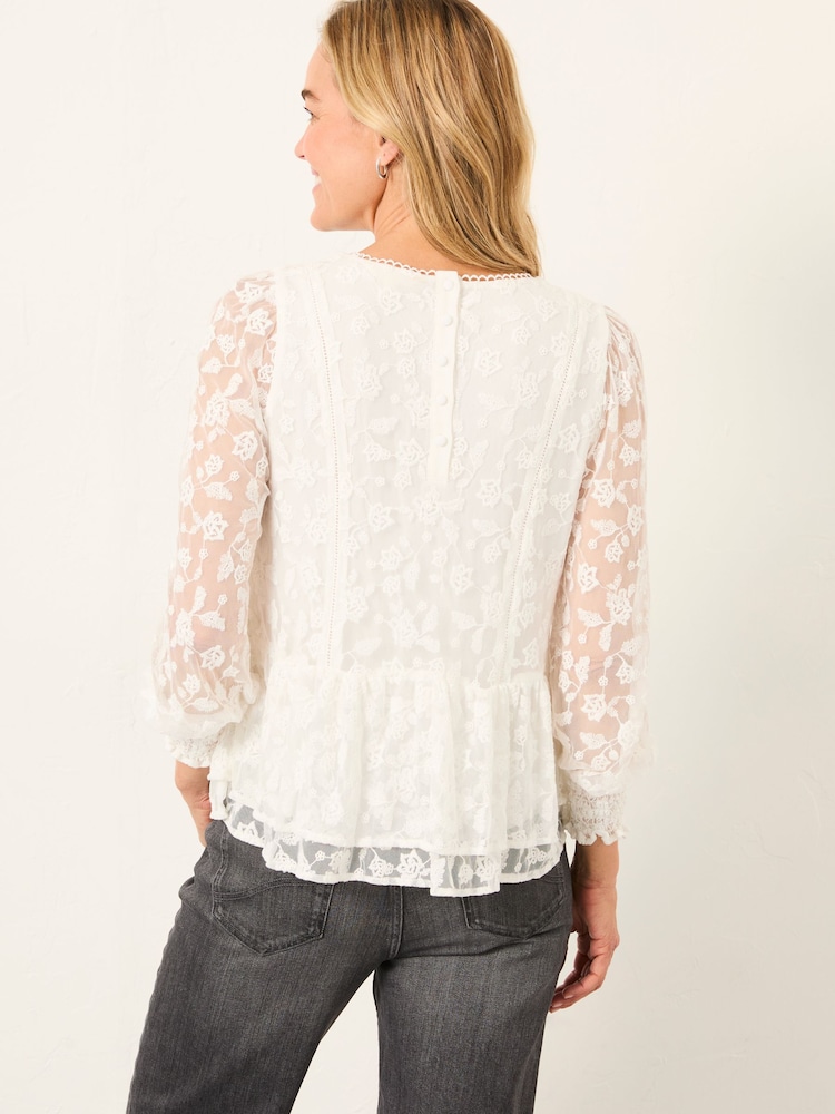 FatFace Marianne Ivory Lace Top - Image 2 of 5