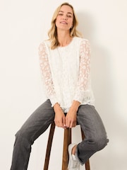 FatFace Marianne Ivory Lace Top - Image 4 of 5