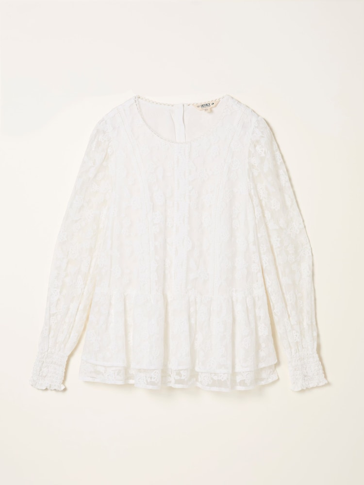 FatFace Marianne Ivory Lace Top - Image 5 of 5