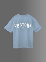 Castore Light Blue Oversized Short Sleeve Cotton T-Shirt - Image 6 of 8