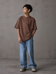Castore Brown Oversized Short Sleeve Cotton T-Shirt - Image 5 of 5