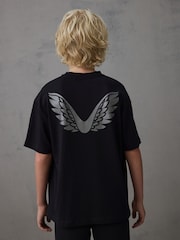Castore Black Oversized Short Sleeve Cotton T-Shirt - Image 2 of 8