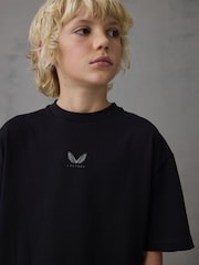 Castore Black Oversized Short Sleeve Cotton T-Shirt - Image 3 of 8