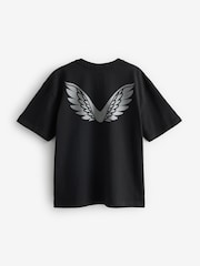 Castore Black Oversized Short Sleeve Cotton T-Shirt - Image 6 of 8