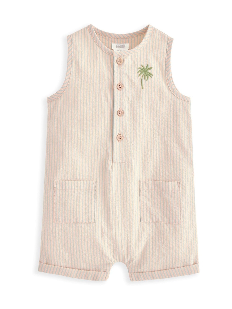 Mamas & Papas Pink Dino Prints Sleepsuits 3 Pack - Image 7 of 8