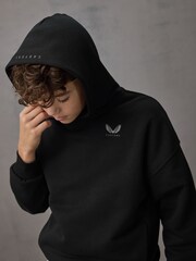Castore Black Logo Long Sleeve Cotton Hoodie - Image 3 of 9