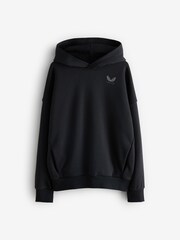 Castore Black Logo Long Sleeve Cotton Hoodie - Image 6 of 9