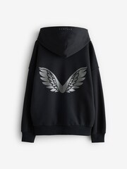 Castore Black Logo Long Sleeve Cotton Hoodie - Image 7 of 9
