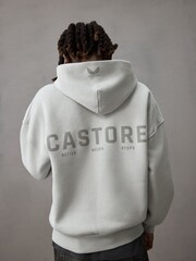 Castore Light Grey Logo Long Sleeve Cotton Hoodie - Image 1 of 9