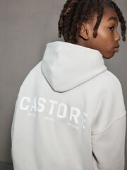 Castore Light Grey Logo Long Sleeve Cotton Hoodie - Image 2 of 9