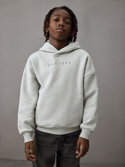 Castore Light Grey Logo Long Sleeve Cotton Hoodie - Image 3 of 9