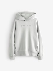 Castore Light Grey Logo Long Sleeve Cotton Hoodie - Image 5 of 9