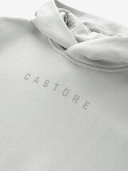 Castore Light Grey Logo Long Sleeve Cotton Hoodie - Image 8 of 9