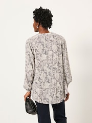 FatFace Faye Charcoal Grey Decorative Floral Tunic - Image 2 of 6