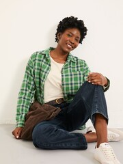 FatFace Carolin Green Check Shirt - Image 5 of 6