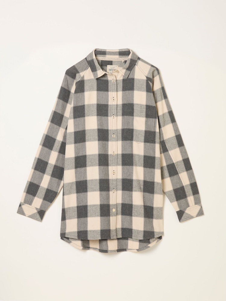 FatFace Bessie Grey Check Shirt - Image 6 of 6 FatFace Bessie Grey Check Shirt - Image 6 of 6
