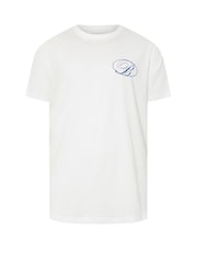 BadRhino Big & Tall White Script Print 100% Cotton T-Shirt - Image 5 of 6
