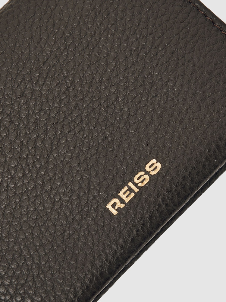 Reiss Dark Brown Hilton Leather Bi-Fold Cardholder - Image 3 of 3 Reiss Dark Brown Hilton Leather Bi-Fold Cardholder - Image 3 of 3