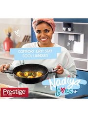Prestige Set of 4 Black Nadiya Non Stick Cookware Set - Image 5 of 9