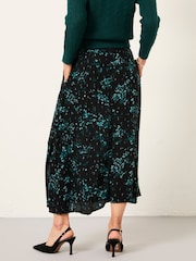 FatFace Skye Black Winter Meadow Midi Skirt - Image 2 of 6