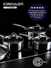 Circulon 2 Pack Silver S Series Steelshield Stainless Steel Hybrid Frying Pans - Image 5 of 6