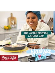 Prestige Black Nadiya Cast Iron 25cm Frying Pan - Image 5 of 9