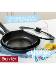 Prestige Black 2 Piece Nadiya Non Stick Frying Pans Set - Image 4 of 6