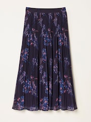 FatFace Paignton Dark Purple Heritage Floral Maxi Skirt - Image 6 of 6
