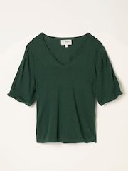 FatFace Vienna Jade Green Knitted Top - Image 4 of 4