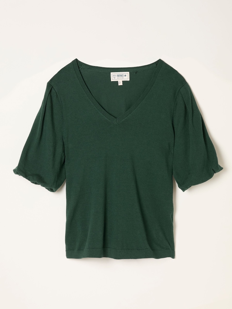 FatFace Vienna Jade Green Knitted Top - Image 4 of 4 FatFace Vienna Jade Green Knitted Top - Image 4 of 4