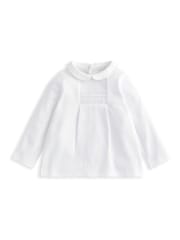 Mamas & Papas 100% Cotton Pintuck White Outfit Set - Image 3 of 4